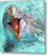 D Is For Dolphin Metal Print