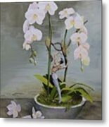 Dance With Orchids Metal Print