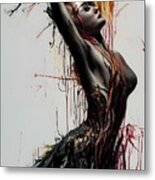 Dancer Stretching Metal Print