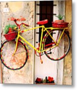 Hanging Bike Metal Print