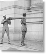 Dapper Men With Giant Gun - 1923 Metal Print