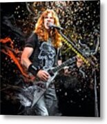 David Mustaine Portrait Metal Print