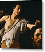David With The Head Of Goliath, 1606-1607 Metal Print