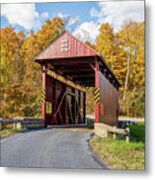 Day Covered Bridge, View 2, Washington County, Pa Metal Print