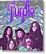 Deep Purple Art Smoke On The Water Metal Print