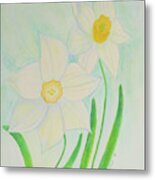 Delicate Daffodils Metal Print