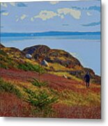 Descent Down Iceberg Point By The Man In Black Metal Print