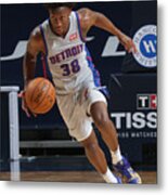 Detroit Pistons V New Orleans Pelicans Metal Print