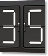 Digital Countdown Clock In Military Time Metal Print