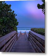 Discovering Serenity Jupiter Beach Access 53 At Twilight Metal Print