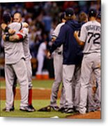 Division Series - Boston Red Sox V Tampa Bay Rays - Game Four Metal Print