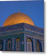 Dome Of The Rock Islamic Mosque Temple Mount, Jerusalem. Metal Print