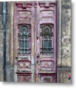 Door 52 Of Porto Metal Print