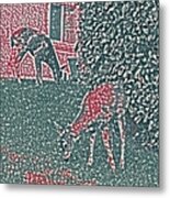 Dotty Deer Metal Print