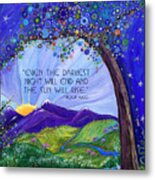 Dreaming Tree With Quote Metal Print