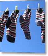 Drying Socks Metal Print