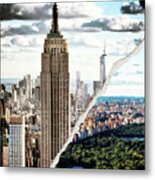 Dual Torn Collection - Empire State Building Metal Print