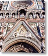 Duomo Di Firenze Main Portal In Italy Metal Print