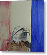 Eagle Watercolor Metal Print