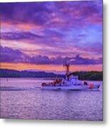 Early Morning And The U S Coast Guard Cutter Metal Print