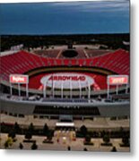 Early Morning View Of Kansas City Chiefs Arrowhead Stadium Metal Print