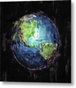 Earth And Space Metal Print