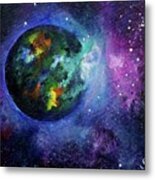 Earth Inspired Spacescape  60.22 Metal Print