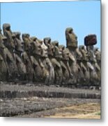 Easter Island Moai Metal Print
