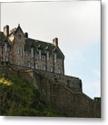 Edinburgh Castle Landmark In Scotland United Kingdom Metal Print