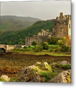 Eilean Donan Castle In The Loch Alsh At The Highlands Of Scotlan Metal Print