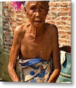 Elderly Woman From Laos Metal Print