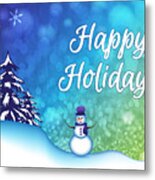 Elegant Christmas Greeting Card Metal Print