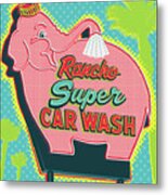 Elephant Car Wash - Rancho Mirage - Palm Springs Metal Print