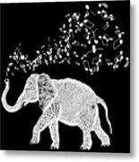 Elephant Music Notes For Animal And Music Lovers Metal Print