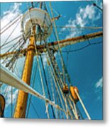 Elizabeth Ii Mast Rigging Metal Print