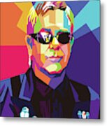 Elton John Wpap Pop Art Metal Print