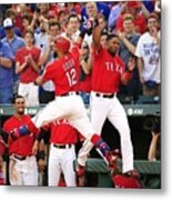 Elvis Andrus And Rougned Odor Metal Print