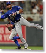 Elvis Andrus And Taylor Motter Metal Print