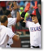 Elvis Andrus, Shin-soo Choo, And Rougned Odor Metal Print