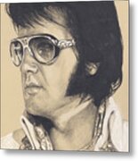 Elvis In Charcoal #266 Metal Print