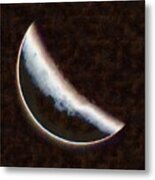 End Of A Lunar Eclipse Metal Print