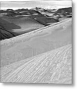 Endless Colorado Sand Dunes Black And White Metal Print
