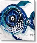 Enter The Icehole Fish Metal Print