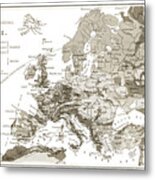 Europe Geological Metal Print