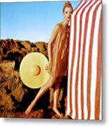 Evelyn Tripp With A Sally Victor Hat Metal Print