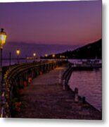 Evening In The Harbour Of The Aeolian Island Of Salina Metal Print