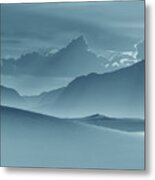 Evening Stillness - White Sands - Duvet In Blue Metal Print