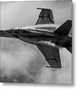 F18 In Black And White Metal Print