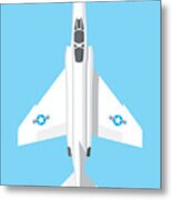 F4 Phantom Jet Fighter Aircraft - Sky Metal Print