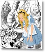 Fairy Tale Art Alice Metal Print